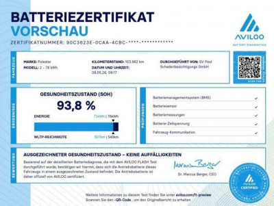 Polestar Polestar 2 Gebrauchtwagen Polestar Polestar 2 Gebrauchtwagen