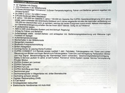 Cupra Ateca Gebrauchtwagen Cupra Ateca Gebrauchtwagen