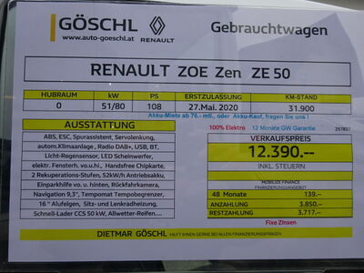 Renault Zoe Gebrauchtwagen