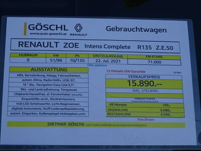 Renault Zoe Gebrauchtwagen