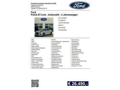 Ford Puma Jahreswagen Ford Puma Jahreswagen