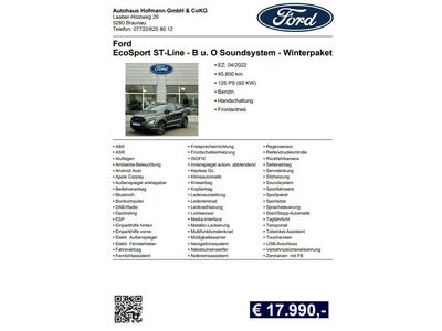 Ford EcoSport Gebrauchtwagen Ford EcoSport Gebrauchtwagen