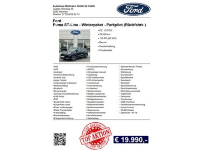 Ford Puma Gebrauchtwagen Ford Puma Gebrauchtwagen