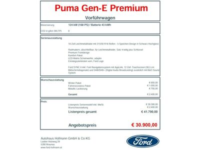 Ford Puma Neuwagen Ford Puma Neuwagen