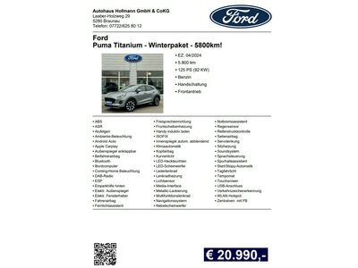 Ford Puma Gebrauchtwagen Ford Puma Gebrauchtwagen