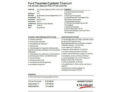 Ford Transit Custom Neuwagen