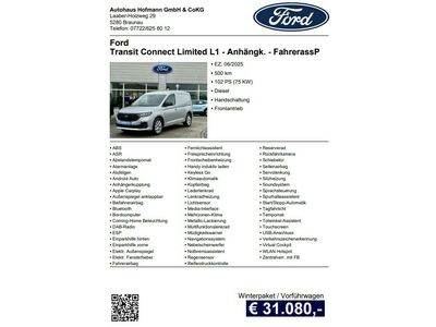 Ford Transit Connect Vorführwagen Ford Transit Connect Vorführwagen