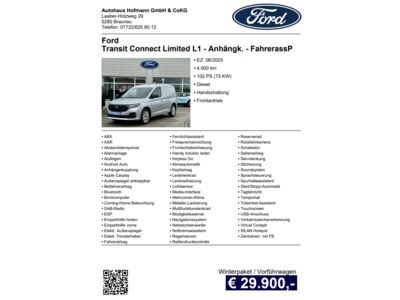 Ford Transit Connect Vorführwagen Ford Transit Connect Vorführwagen