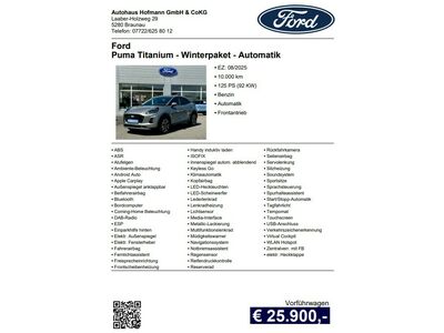Ford Puma Vorführwagen Ford Puma Vorführwagen