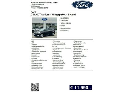 Ford C-MAX Gebrauchtwagen Ford C-MAX Gebrauchtwagen