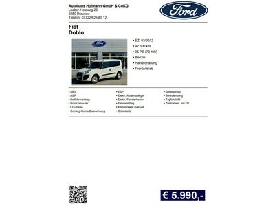 Fiat Doblo Gebrauchtwagen Fiat Doblo Gebrauchtwagen