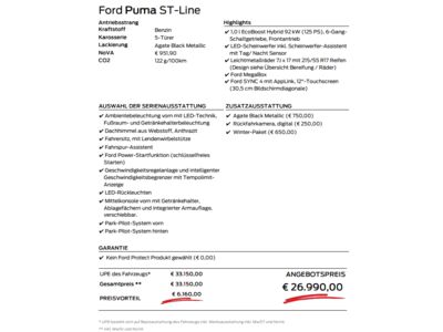 Ford Puma Neuwagen Ford Puma Neuwagen