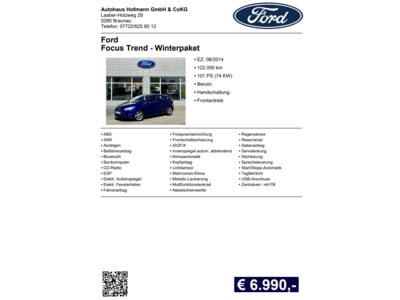 Ford Focus Gebrauchtwagen
