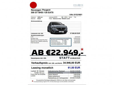 Peugeot 308 Neuwagen