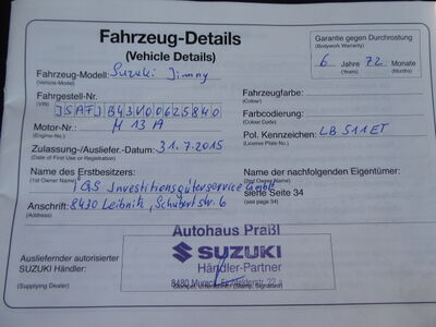 Suzuki Jimny Gebrauchtwagen Suzuki Jimny Gebrauchtwagen