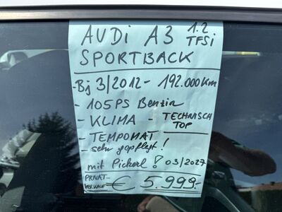 Audi A3 Gebrauchtwagen Audi A3 Gebrauchtwagen