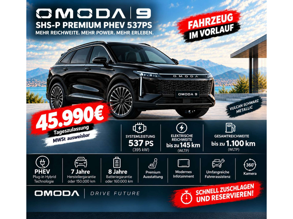 Omoda Omoda 9 Tageszulassung