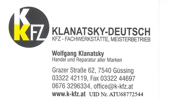 Autohändler Kfz Klanatsky - Deutsch Güssing, Burgenland